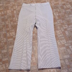 Vintage Polyester Men's Striped Pants 1970's 36x33